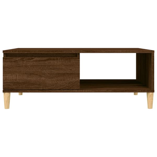 vidaXL sofabord, brunt egetræ, 90x60x35cm, træbaseret materiale
