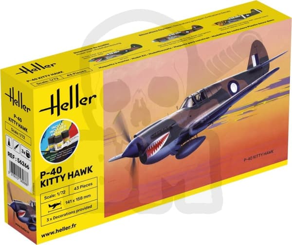 HELL-56266 Aloitussetti P-40 Kitty Hawk 1:72