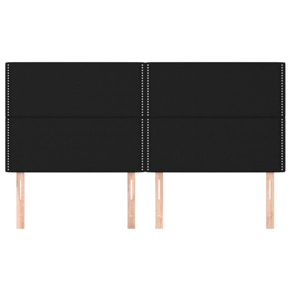 vidaXL sengegavle, 4 stk., sort, 90x5x78/88 cm, stof