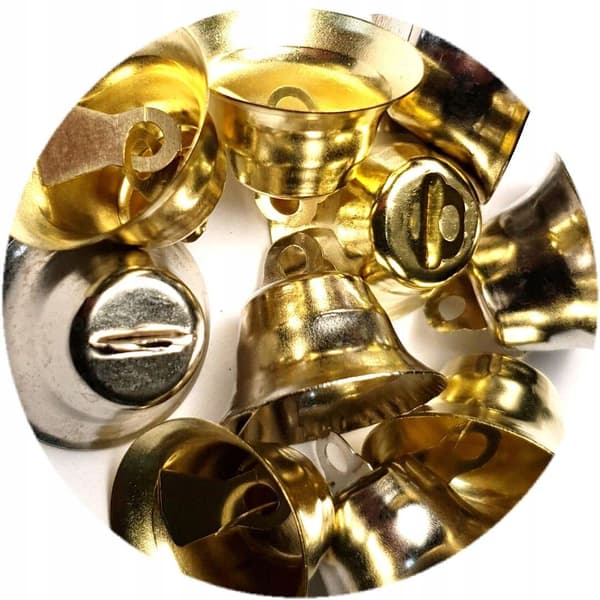METALLKLOCKOR guld och silver 2cm - 10st