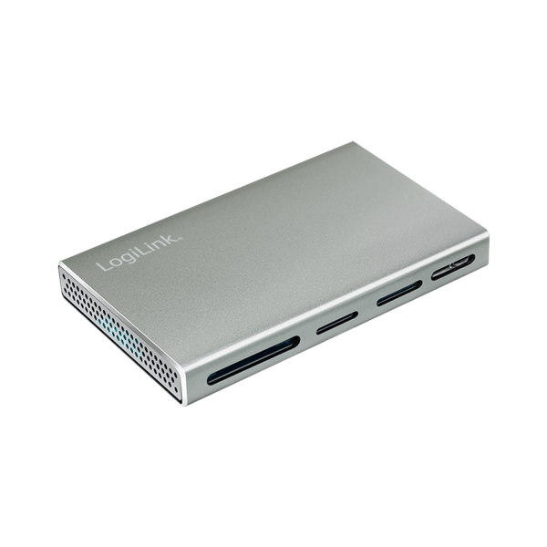 LogiLink 5-i-1 USB 3.2 Gen1 kortlæser, aluminium, SD/microSD/MS/CF/M2