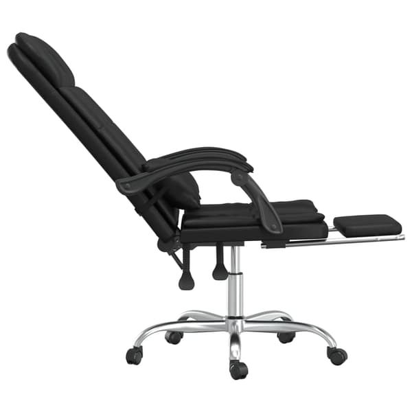 vidaXL lænestol med massagefunktion, sort kunstlæder