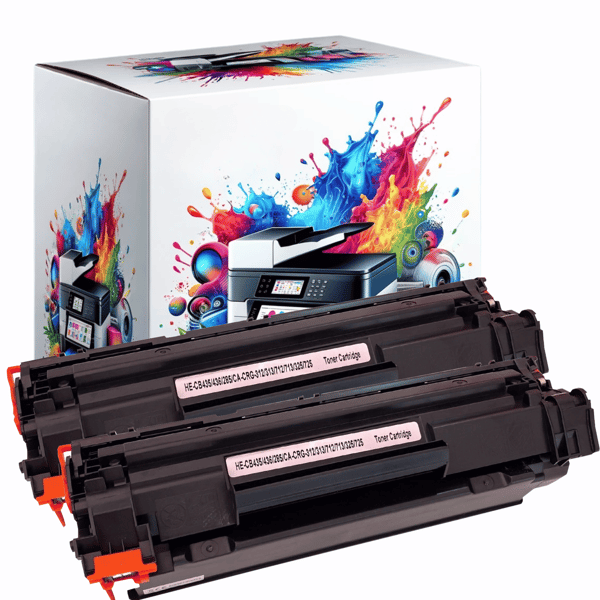 2x toner til HP GP-HCB435/CB436/CE285A x2 sort printer
