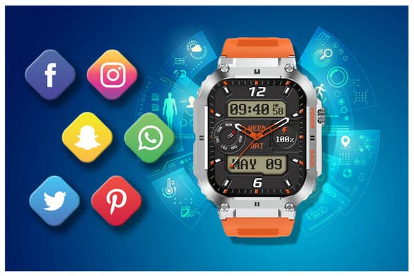 Herr smartwatch GRAVITY GT6-4 - Utföra samtal, Sömnmonitor (sg020d)