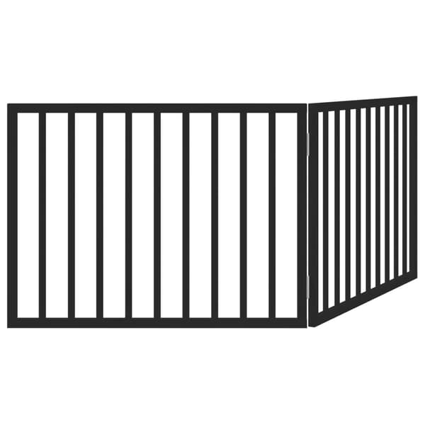 vidaXL foldbar hundegitter, 2 paneler, sort, 160 cm