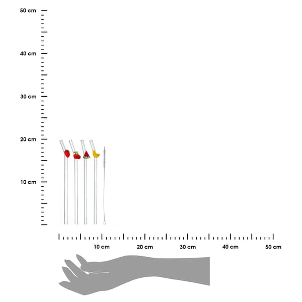 4 lasipillin setti hedelmistä