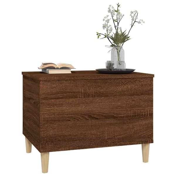 vidaXL sofabord brunt egetræ 60x44,5x45 cm