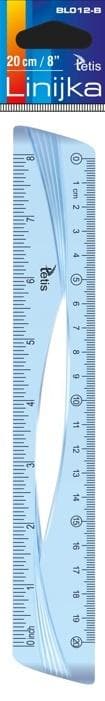 Blå lineal 20 cm