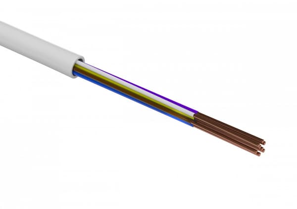 Intercomkabel Rundkabel YTDY 8x0,5mm Vit 1 styck = 1m ZAMEL