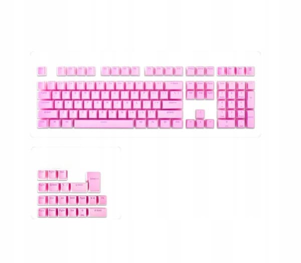 Taster til mekanisk tastatur PBT-taster Pudding 129 stk. lyserøde
