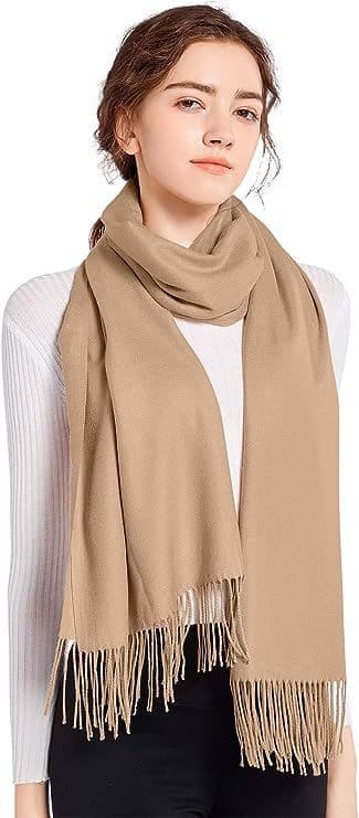 Damhalsduk Bomullshalsduk med Fransar Beige