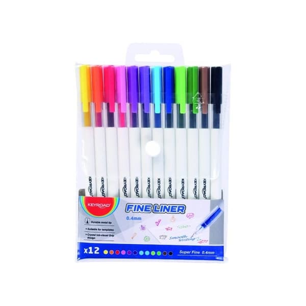 Fineliner 0,4 mm 12 farver