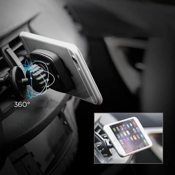 Spigen Premium Magnetisk Bilfäste för Luftventil A201, Svart