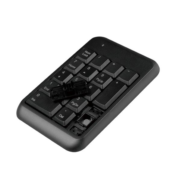 Langaton BT 5.1 -numeronäppäimistö LogiLink musta Bluetooth-näppäimistö