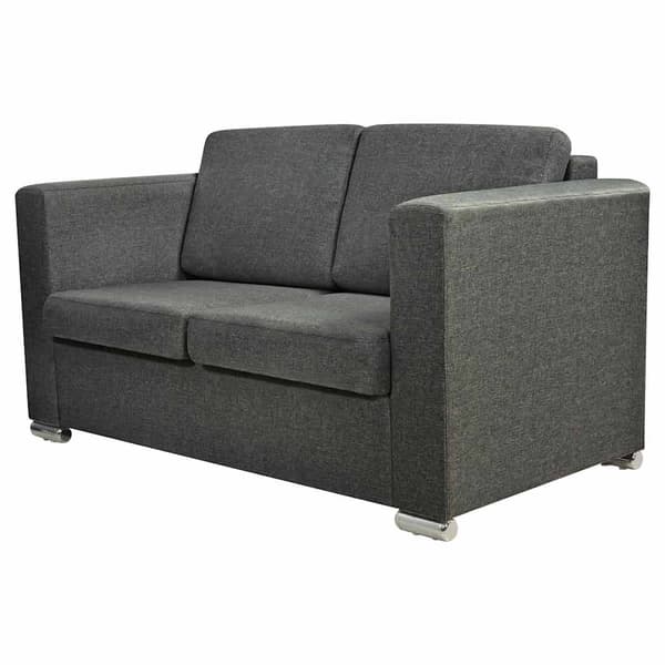 vidaXL 2-personers polstret sofa mørkegrå