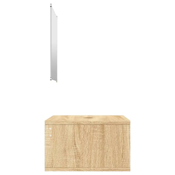 vidaXL Badrumsmöbelset i 2 delar, ekfinish
