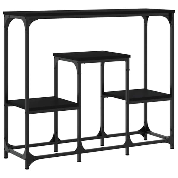 vidaXL konsolbord, sort, 89,5x28x76cm, træbaseret materiale