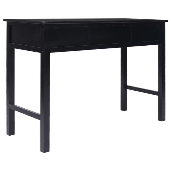 vidaXL skrivebord, sort, 110 x 45 x 76 cm, træ