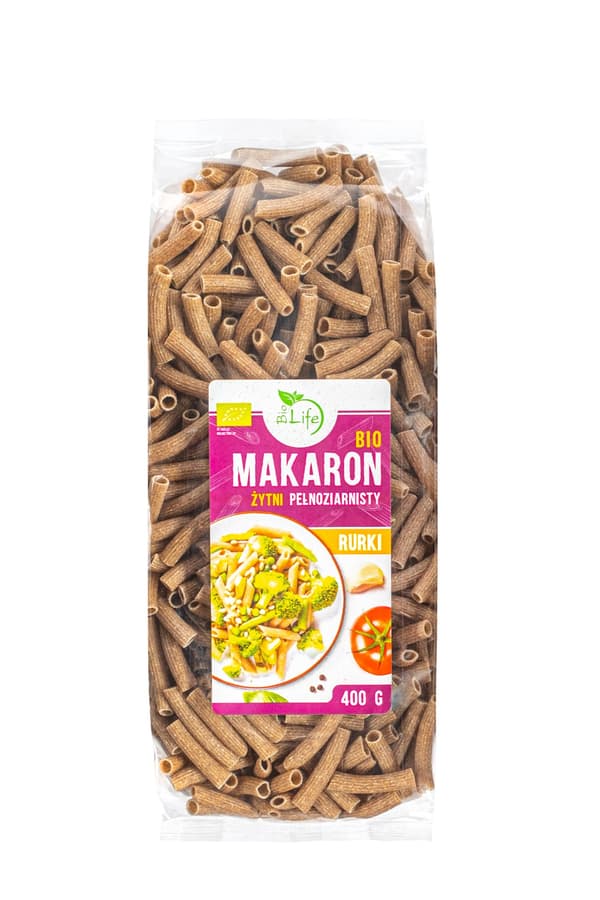 Ekologisk fullkornsrågpasta - tuber 400g