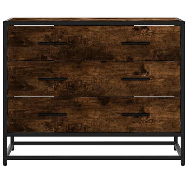 vidaXL kommode, røget eg, 70x41x56 cm, træbaseret materiale
