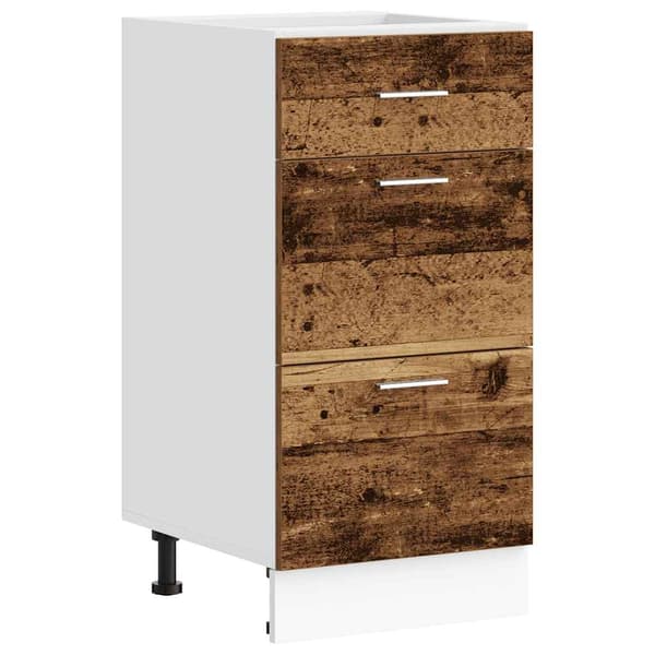 vidaXL Underskåp antikträ 40x46x81,5 cm limträ