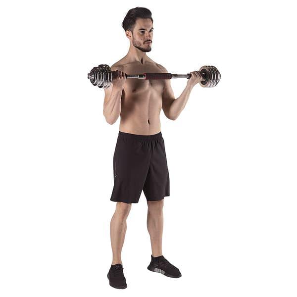 Vægtstænger i forkromet etui 2x15kg STC30 HMS