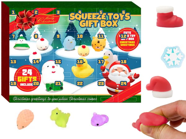 Mochi Squishies Adventskalender 24 Squishy Windows Julegave