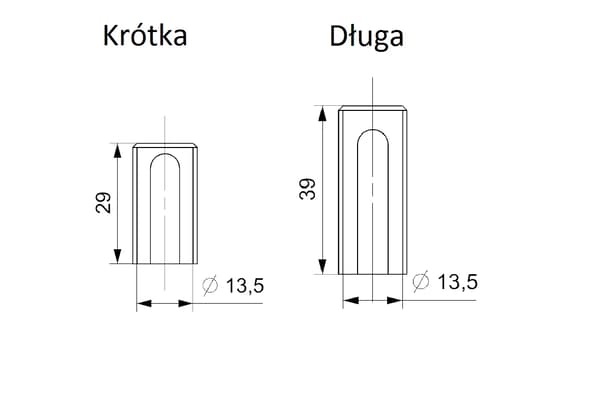 Nylon gångjärnslock 13,5 mm vit