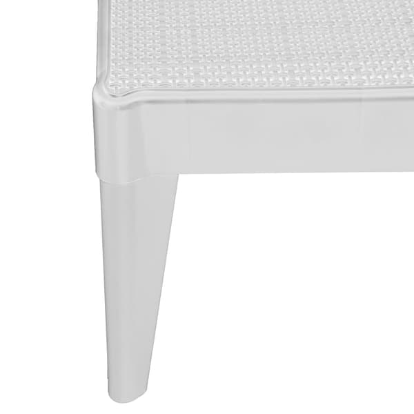 vidaXL Solstol, Vit, 186x60x29 cm, PP