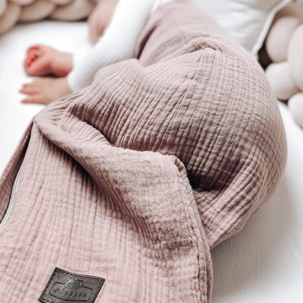 Muslin Sovsäck S (4-24 månader) Rosa