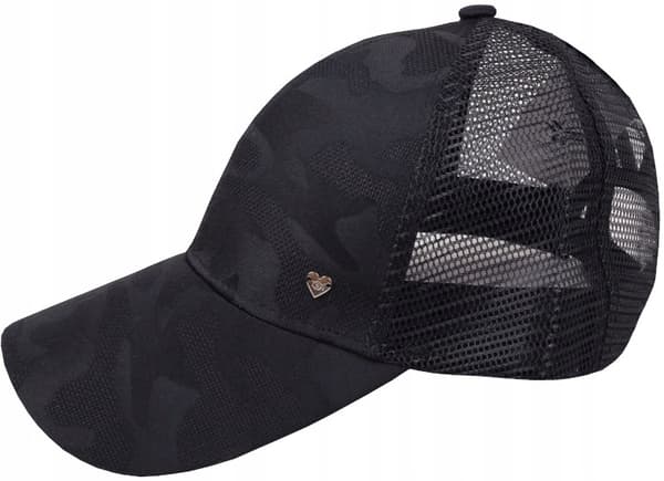 Baseballkasket mesh med hestehaleåbning sort 50/54
