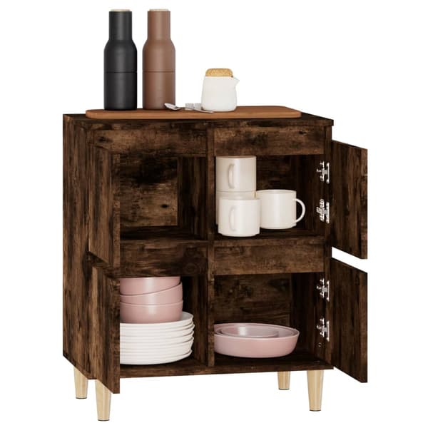 vidaXL kommode, røget eg, 60x35x70 cm, træbaseret materiale