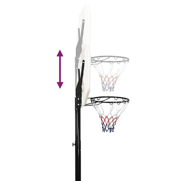 vidaXL Basketställ vit 258-363 cm polyeten
