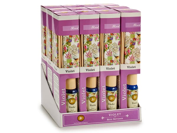 12 tuoksudiffuusorin setti - Violetit