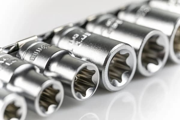 Torx-hylsysarja, 9 osaa, 1/2" Torx-hylsyt, koot E10-E24 CrV
