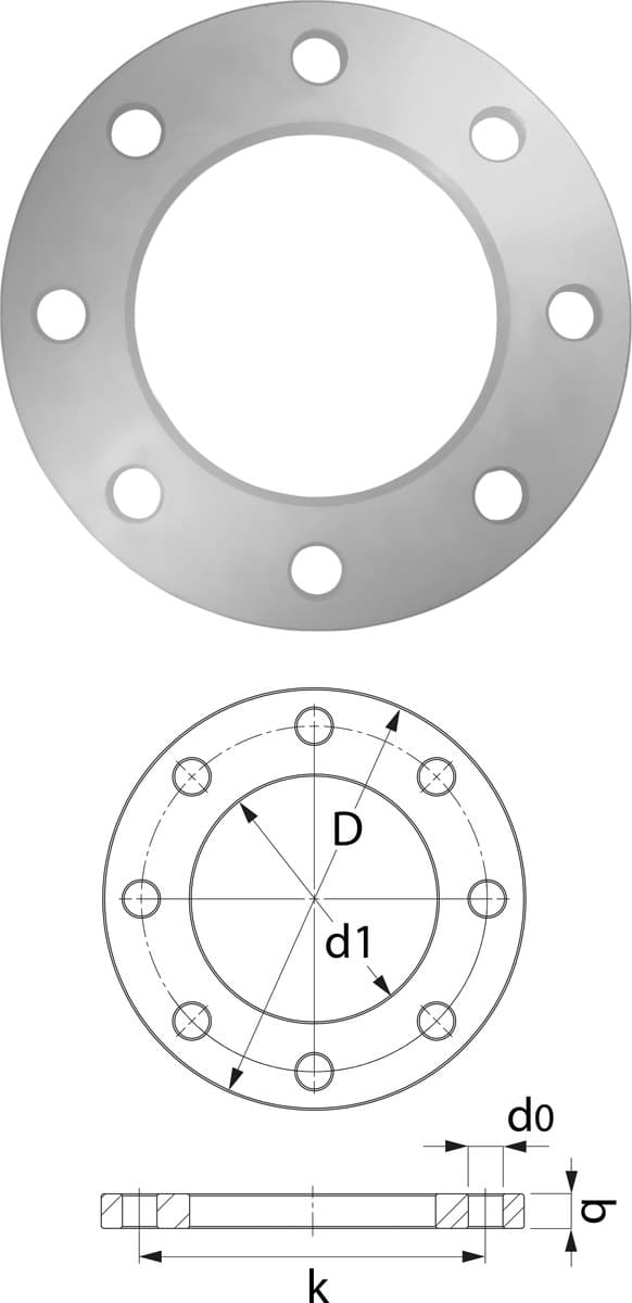 Stålfläns PN16 - 63 DN50