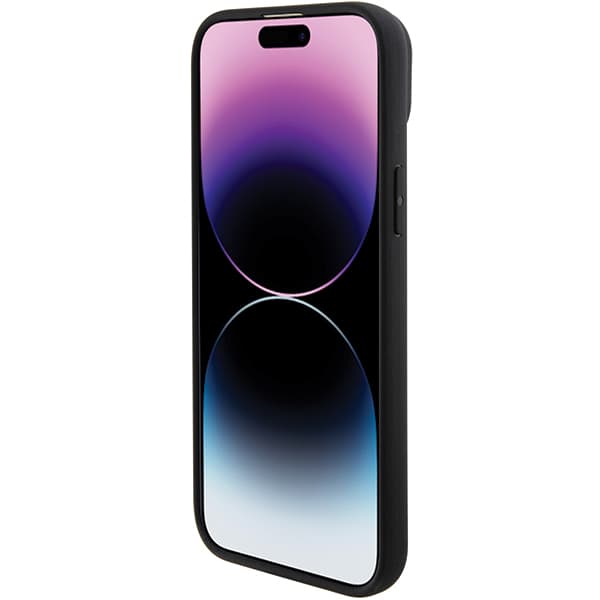 BMW Læderetui med Hot Stamp til iPhone 15 Plus, Sort