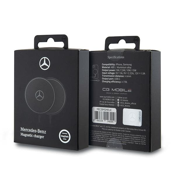 Mercedes 15W MagSafe trådløs oplader, sort
