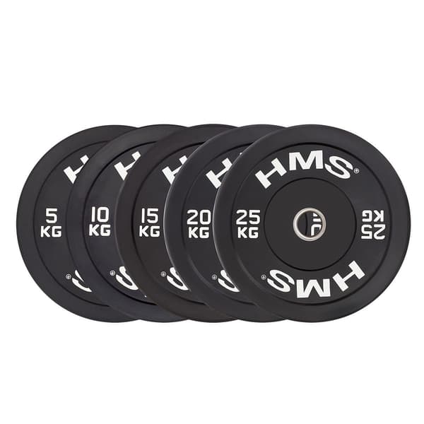 Olympisk støddæmperplade 15 kg sort BBR15 HMS