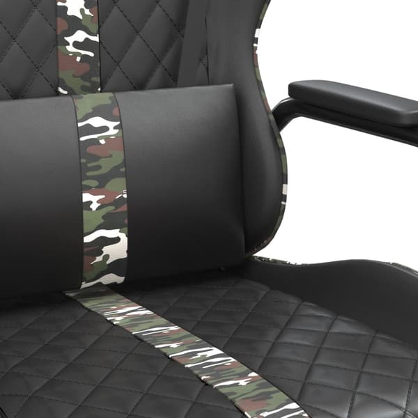vidaXL gamingstol, sort og camouflage, kunstlæder