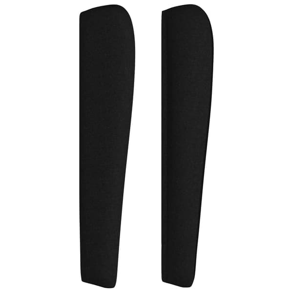 vidaXL vingeformet nakkestøtte sort 183x23x118/128 cm stof