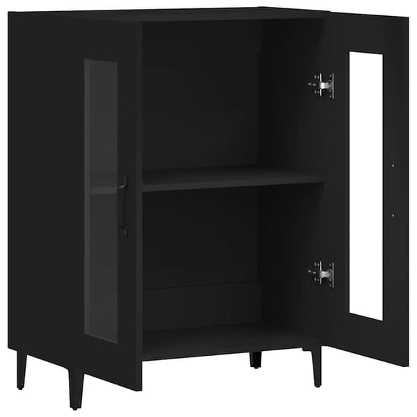 vidaXL skab, sort, 69,5x34x90 cm, træbaseret materiale