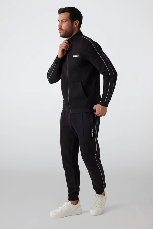 Guess Herre Sorte Mickey Stribede Joggingbukser M