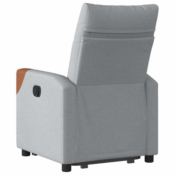vidaXL Elektrisk lyftande massagefåtölj ljusgrå
