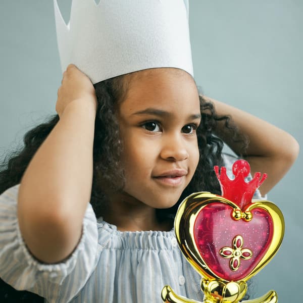 TG72959 SNYGGT ROSA MAGISK STAV FÖR PRINSESS-FE-SPELET GLÖDER