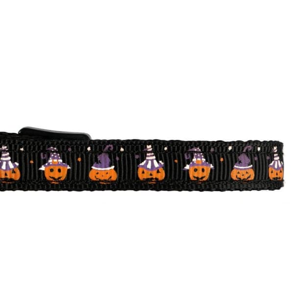 Sort HALLOWEEN-mønsterkrave