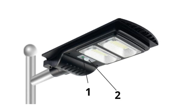 Solcellsdriven utomhus-LED-gatulampa 30W rörelsesensor neutralvit IP65