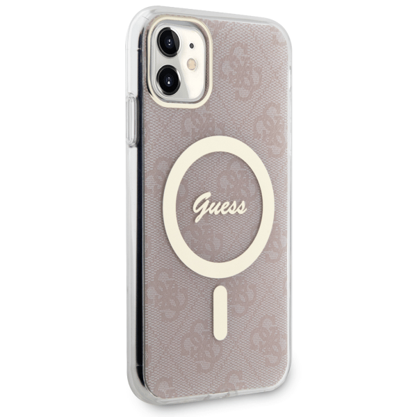 Guess IML 4G MagSafe-etui til iPhone 11, lyserød