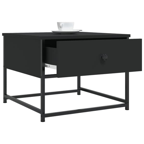 vidaXL sofabord, sort, 51x51x40 cm, træbaseret materiale