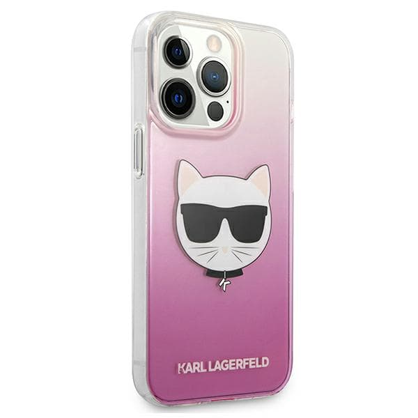 Karl Lagerfeld Choupette Head-etui til iPhone 13 Pro Max, lyserød